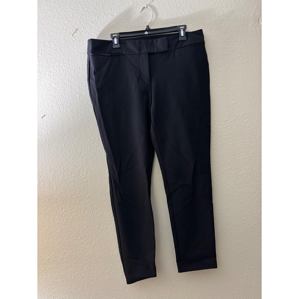 Ann Taylor Modern Fit Black Trousers Womens Size 12 Slim Leg Stretch A953
